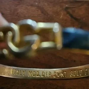 Gucci Jewelry Vintage Gucci 24kt Gold Snakeskin Bracelet